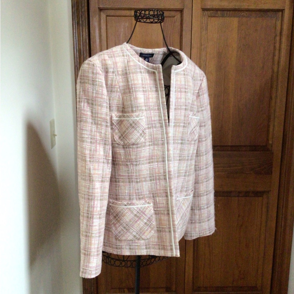 Lands’ End multi-pastel color Blazer, 16 - Picture 4 of 6